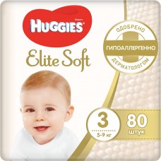 Подгузники Huggies Elite Soft размер 3 (5-9 кг), 80 шт.