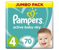 Подгузники Pampers Active Baby-Dry 4 (9-14 кг), 70 шт.