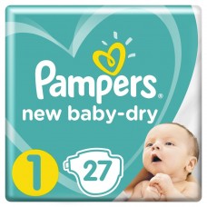 Подгузники Pampers New Baby-Dry Newborn размер 1 (2-5 кг), 27 шт.