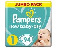 Подгузники Pampers New Baby-Dry 1 (2-5 кг), 94 шт.