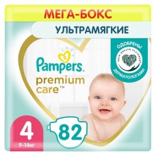 Подгузники Pampers Premium Care 4 (9-14 кг), 82 шт.