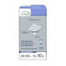 Пелёнки одноразовые LINO 90х60 см, 10 шт.